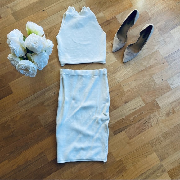 All in the Details Ivory Bodycon Two-Piece Dress - Picture 3 of 3